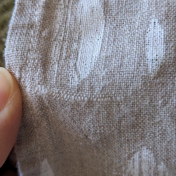 *Last Chance* Set of 2 Linen leaf print cloth napkins Sattva Boutique - Picture 10 of 13